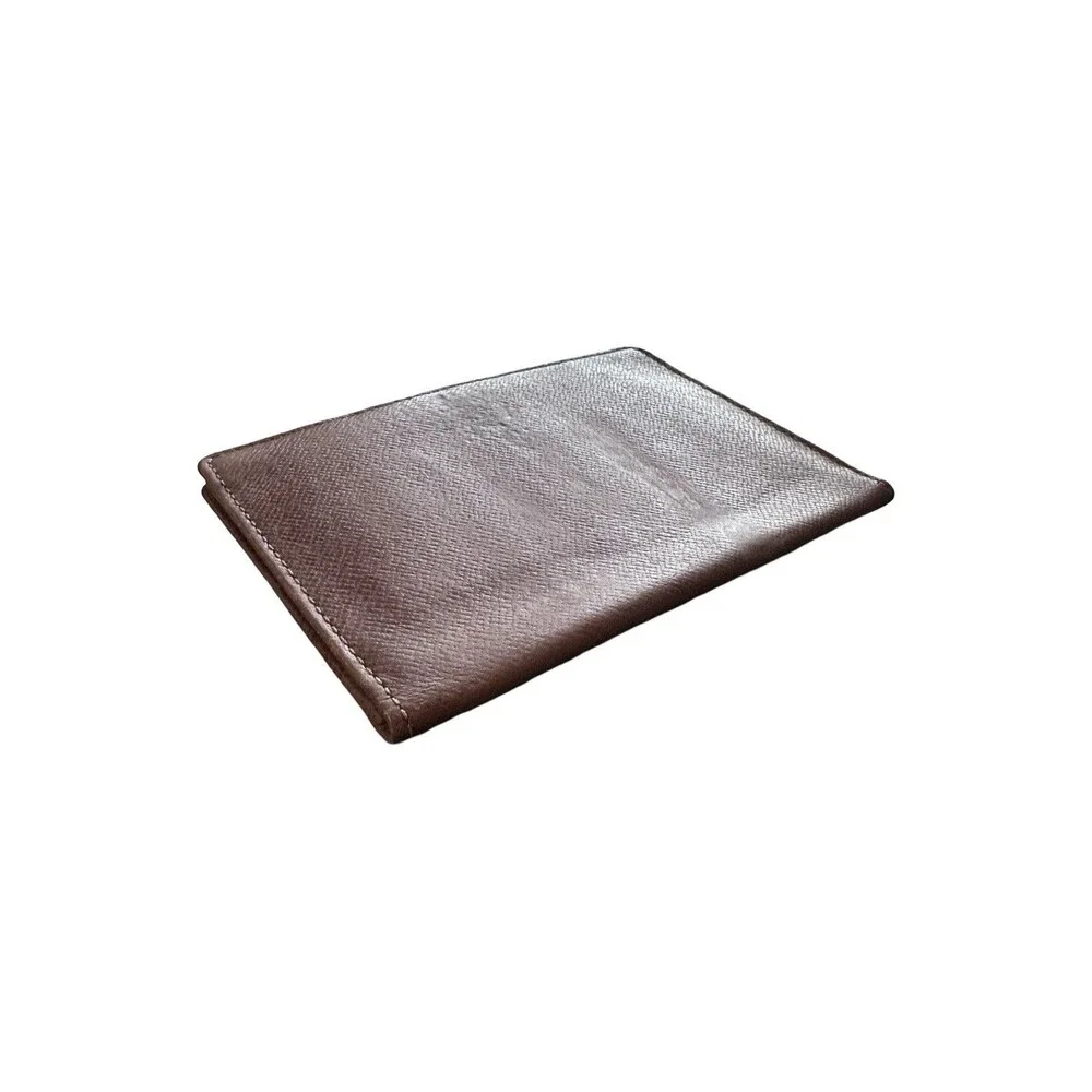 Louis Vuitton Brown Taiga Card/Passport document holder Wallet